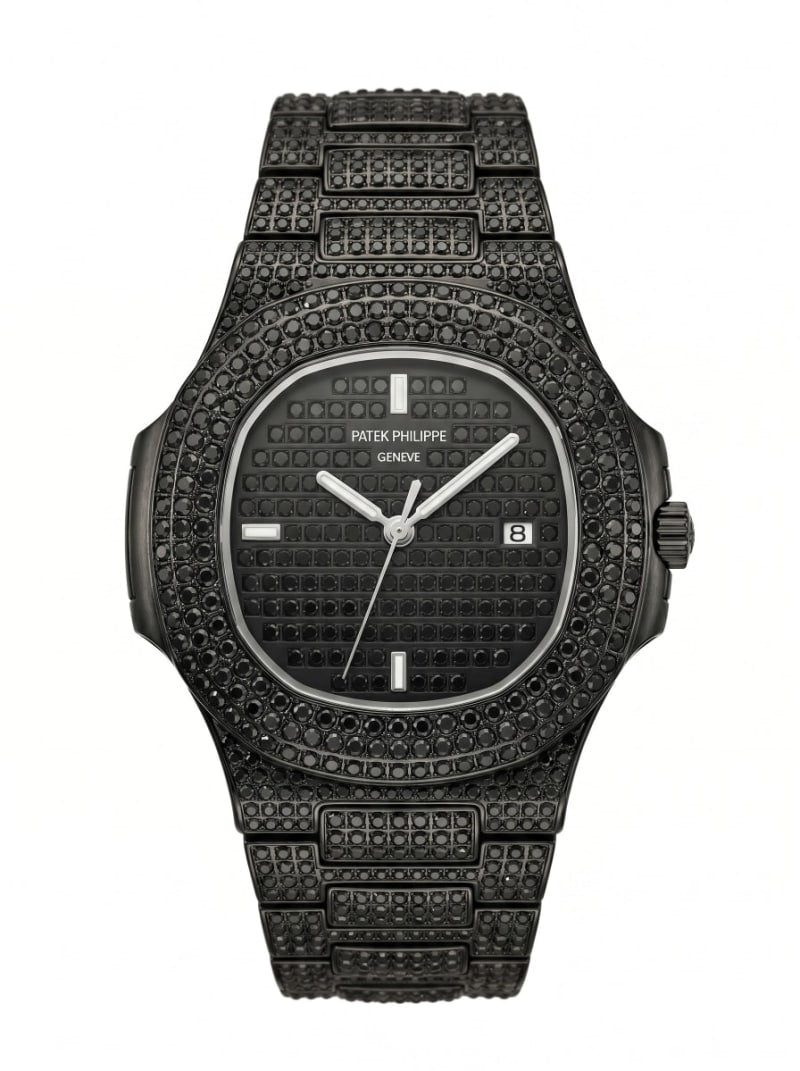 Patek Philippe Nautilus "Iced Out" Custom Black Diamond Edition