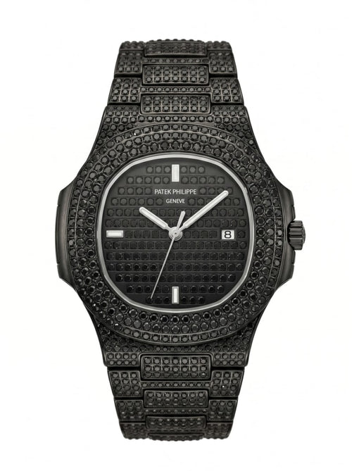 Patek Philippe Nautilus "Iced Out" Custom Black Diamond Edition