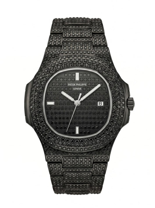 Patek Philippe Nautilus "Iced Out" Custom Black Diamond Edition