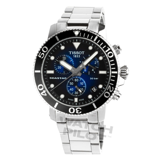 Luxury Sport Chronograph Watch – Stainless Steel | Water Resistant 30 Bar | Premium Blue Dial
